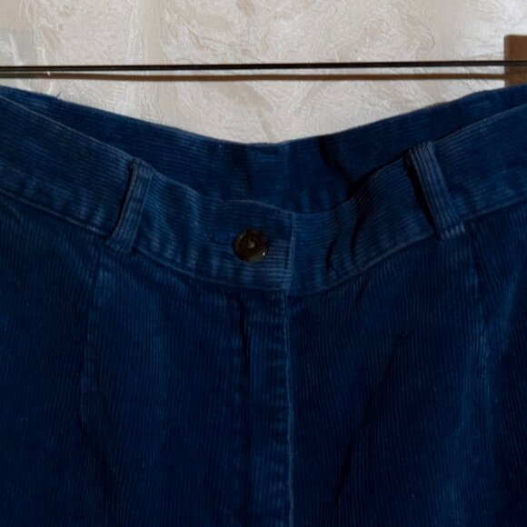 L.L. Bean Blue Corduroy Pants | High-Waisted Relaxed Fit | Size 6 - Picture 2 of 5